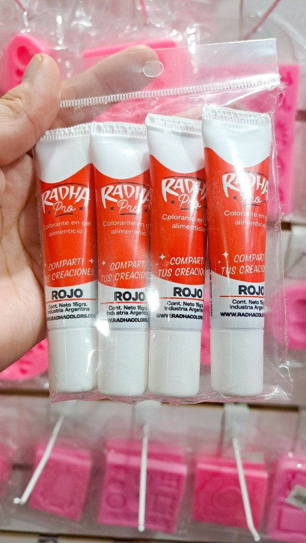 Producto - Colorante En Gel Rojo - Radha Colors Pro