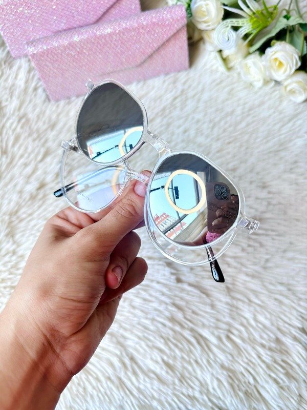 Producto - Oval transparente espejo + cristales blue cut AR stock