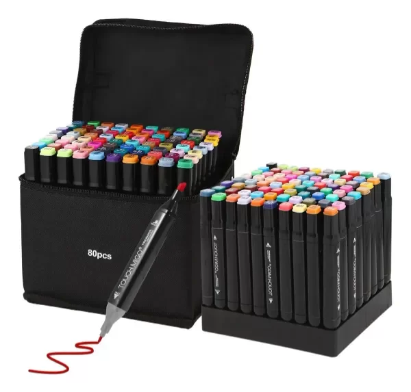 Producto - Marcadores Doble punta 80 piezas