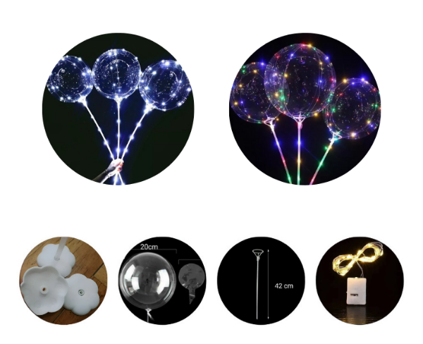 Producto - Globo burbuja con luz microled