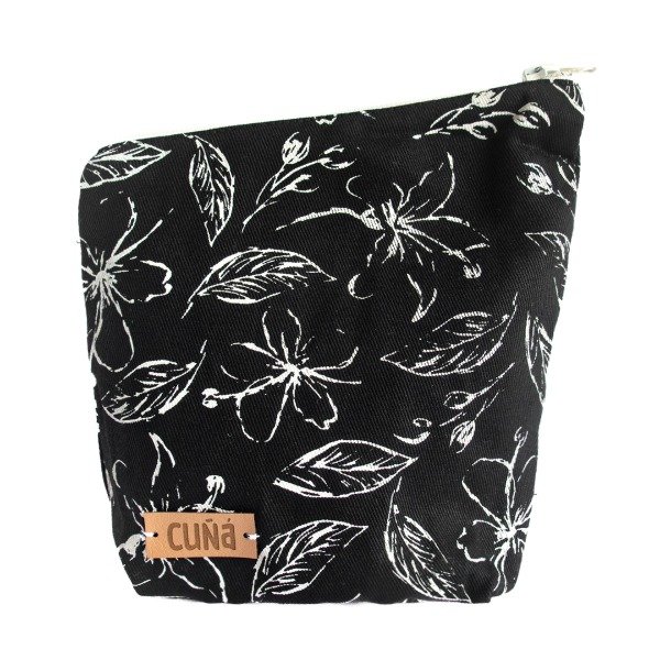 Producto - Yerbera / Portamate impermeable, estampa palo borracho Crudo sobre negro