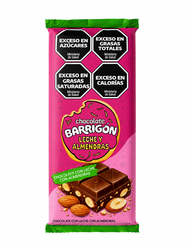 Producto - Chocolate Barrigón con Almendras 100gr