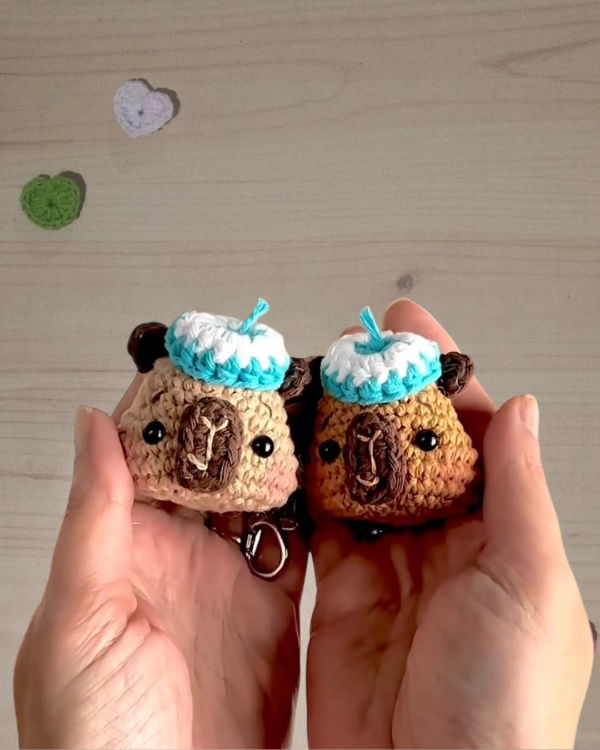 Producto - Accesorio llavero Carpincho- Argentina - Muñeco tejido