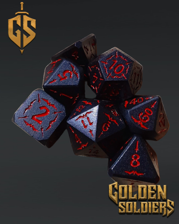 Producto - Set de 7 dados Metalicos For the Horde