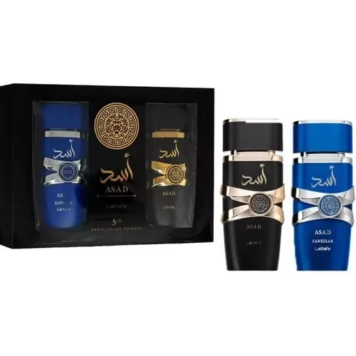 Producto - Lattafa Set Aniversary Edition Asad EDP 100ML + Zanzibar EDP 100ML Masculino