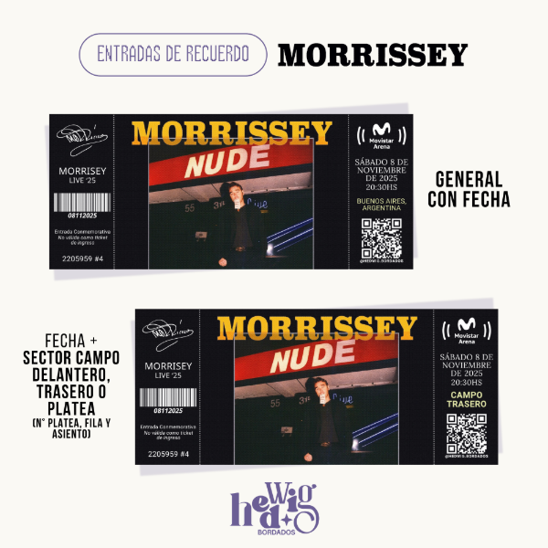 Producto - Entradas de recuerdo 14x6 - MORRISSEY Movistar