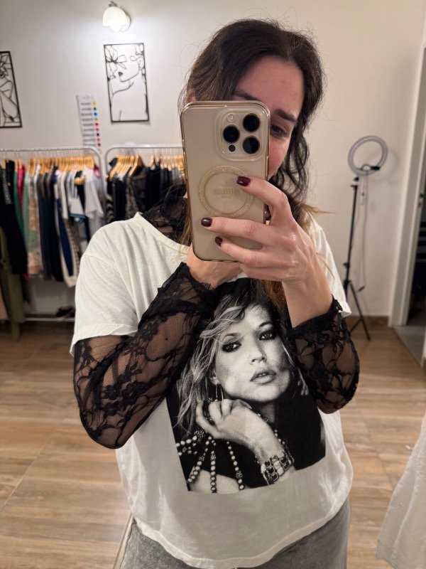 Producto - Remera Kate Moss en natural - 2