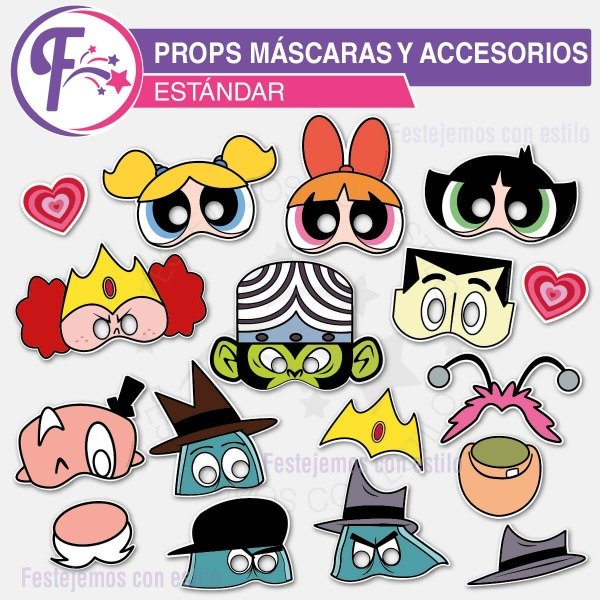 Producto - Props Máscaras Y Accesorios Las Chicas Superpoderosas