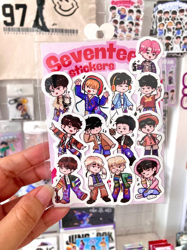 Producto - Plancha de Stickers Seventeen "God of Music"