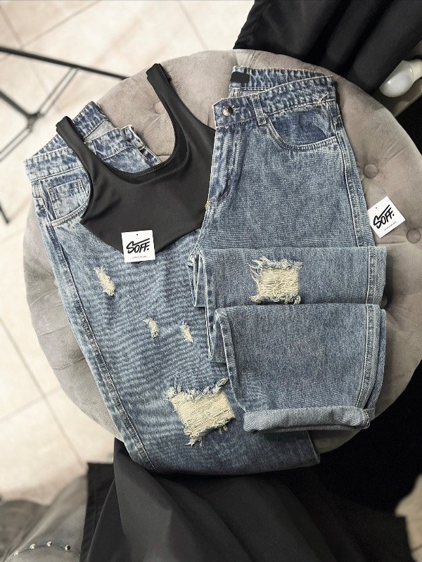 Producto - BAGGY DESTROY azul óxido