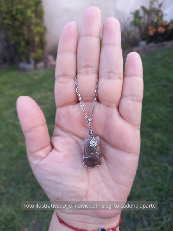 Producto - Dije Agata Marron - Esencia Protegida