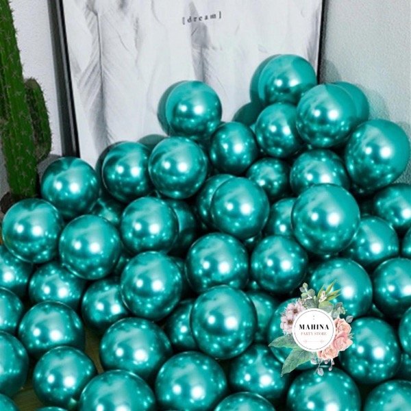 Producto - Globos de látex  Cromados verdes