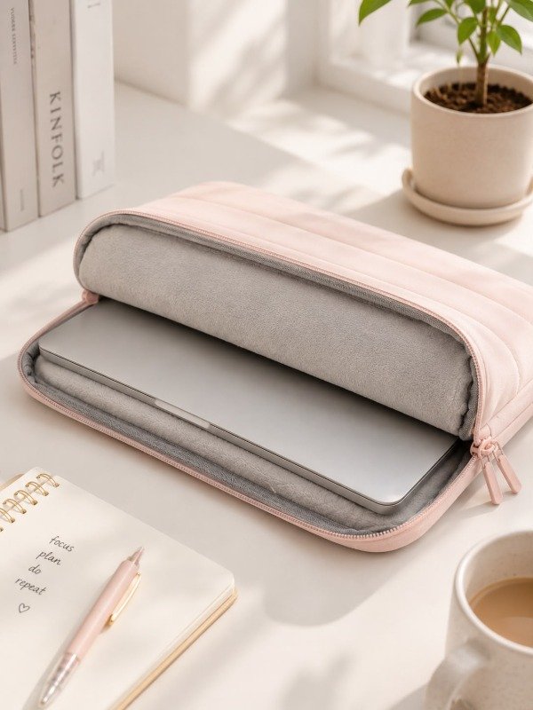 Producto - Funda notebook puffer pink - 1