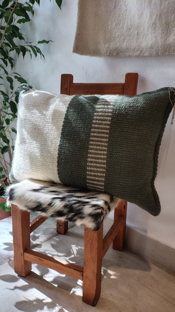 Producto - Almohadón Verde Seco Rectangular