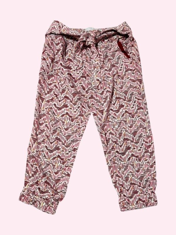 Producto - Babucha entramada rojo y blanco con lazo Zara 4/5 años