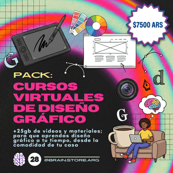 Producto - N28: Diseño gráfico digital: 25GB de recursos y archivos