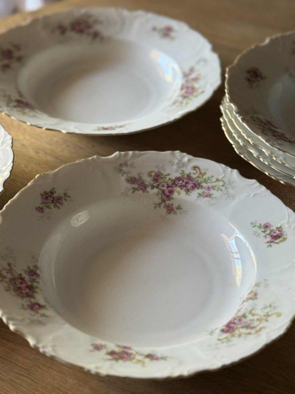 Producto - 6 Platos hondos de porcelana