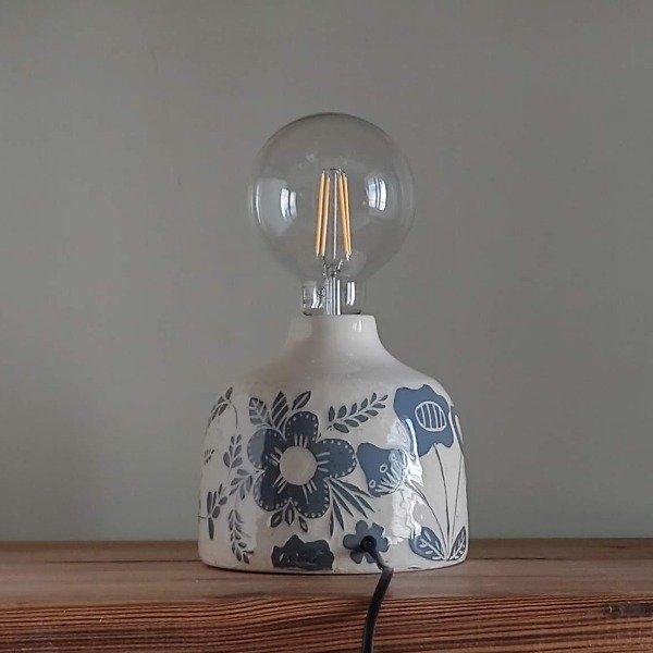 Producto - Velador Flor Gris Azulado - a pedido - 2