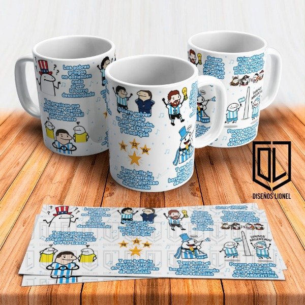 Producto - PLANTILLA PARA TAZAS FLORK (QUIERO ROBARLE UN GOL AL LADRON)