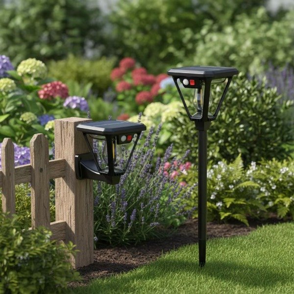 Producto - HG901 Lampara Solar Luz Cálida Sensor Pared/piso Exterior Jardin - 7
