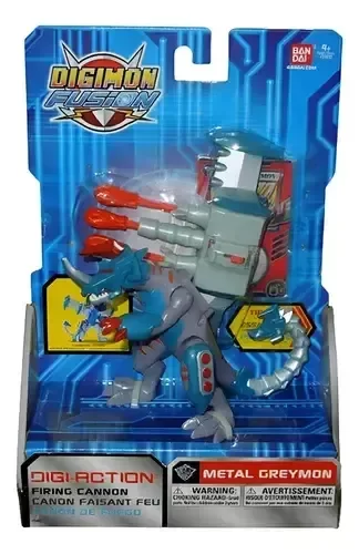 Producto - Digimon Fusion Digiaction Metal Greymon Cañon De Fuego Bandai