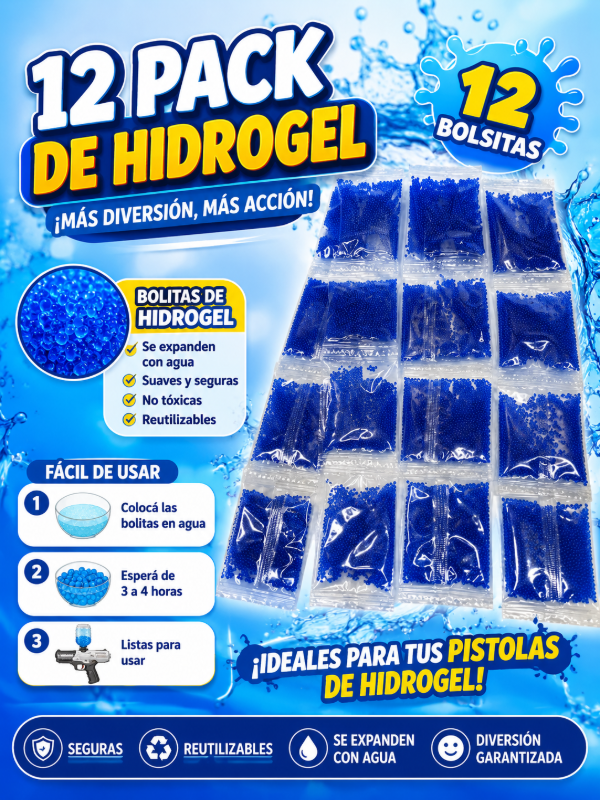 Producto - 12 bolsitas de repuesto hidrogel