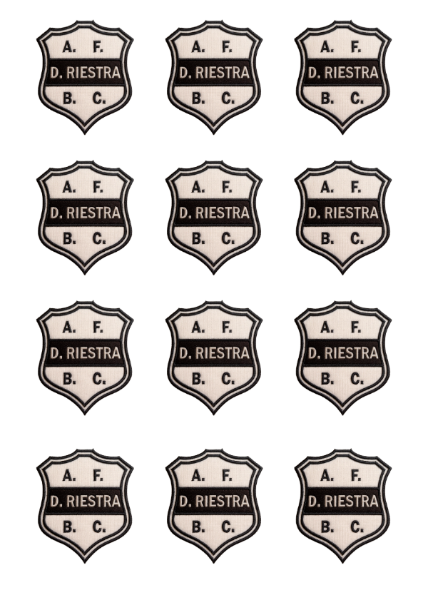 Producto - Impresion Dtf A3 Parche Efecto Bordado Escudos De Futbol Riestra