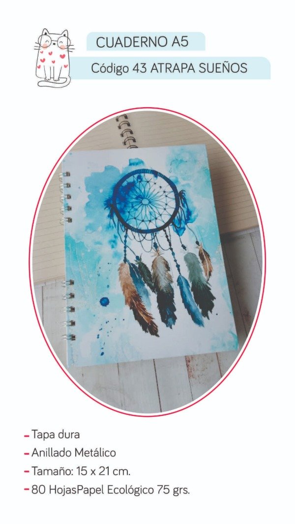 Producto - Cuaderno 43 Atrapa Sueños