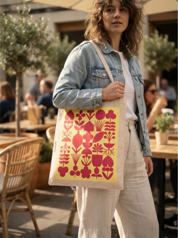 Producto - Tote bag Naturaleza / Rojo Fuego / 30x35 cm - 0