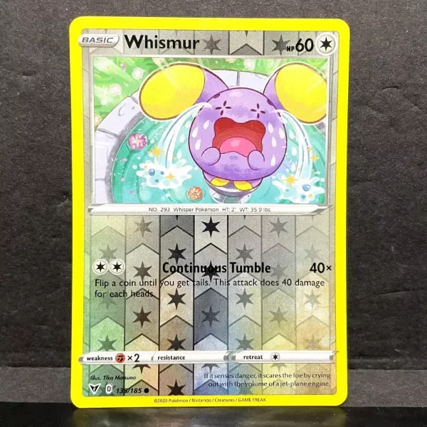 Producto - 2020 POKEMON VIVID VOLTAGE WHISMUR 135/185 REVERSE HOLO (COMMON)