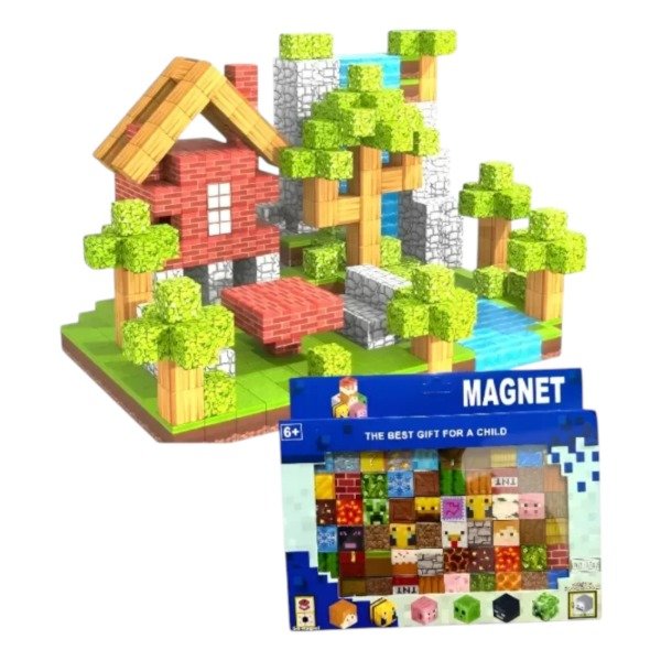 Producto - MUNDO MINECRAFT: Bloques magnéticos - 60 piezas
