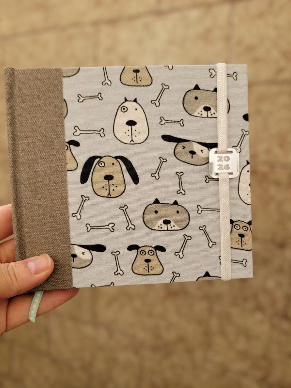 Producto - Agenda perritos gris