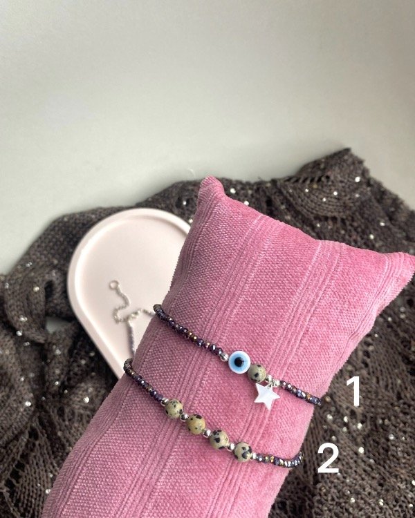 Producto - Pulseras cristal violeta tornasol - 2