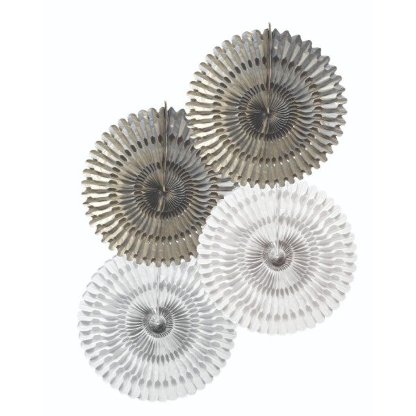 Producto - Kit medallones plata y blanco x4