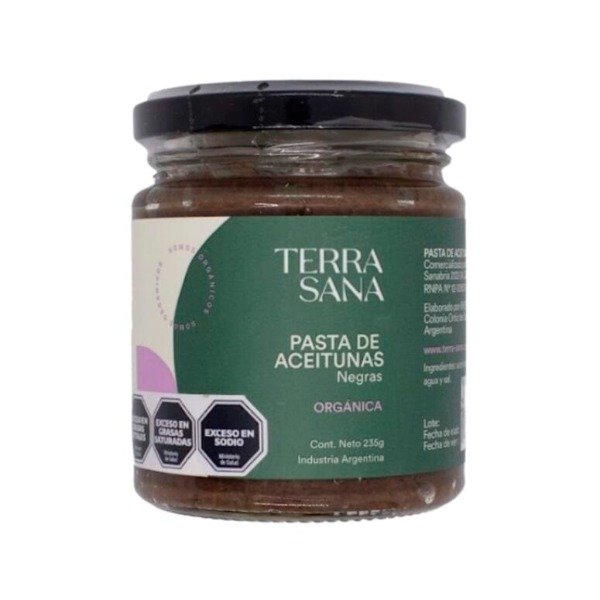 Producto - Pasta de Aceitunas Negras x 235g TERRASANA