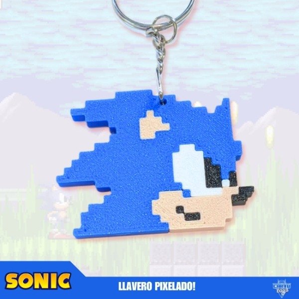 Producto - SONIC - LLAVERO PIXELADO