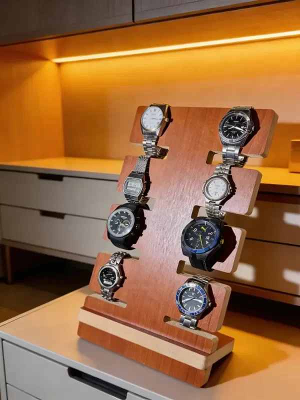 Producto - Porta Relojes Soporte Expositor Madera - 8 Relojes - 5