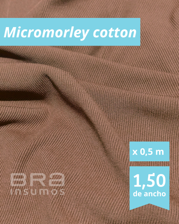 Producto - Micromorley cotton 1,5 m de Ancho - Moka (x 1/2 Metro)