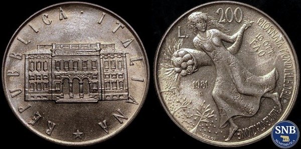 Producto - Italia - 200 Liras (1981) FAO KM #109 [UNC] - Hegemonía Demócrata-Cristiana