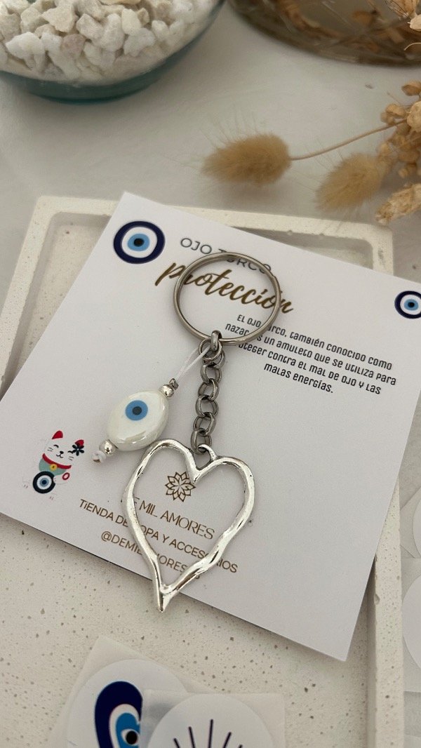 Producto - LLAVERO CORAZON + OJO TURCO