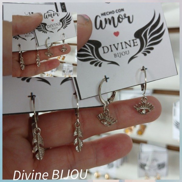 Producto - Argollas con dijes acero