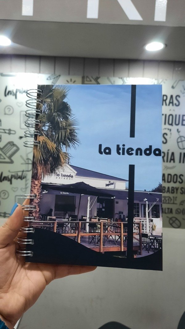 Producto - Cuaderno tapa dura personalizado, 100 hojas y bolsa de regalo