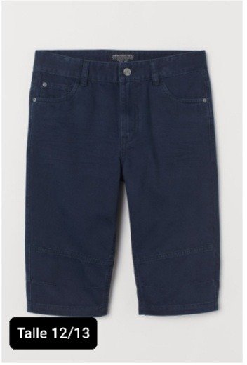 Bermuda gabardina HyM talle 13/14 azul