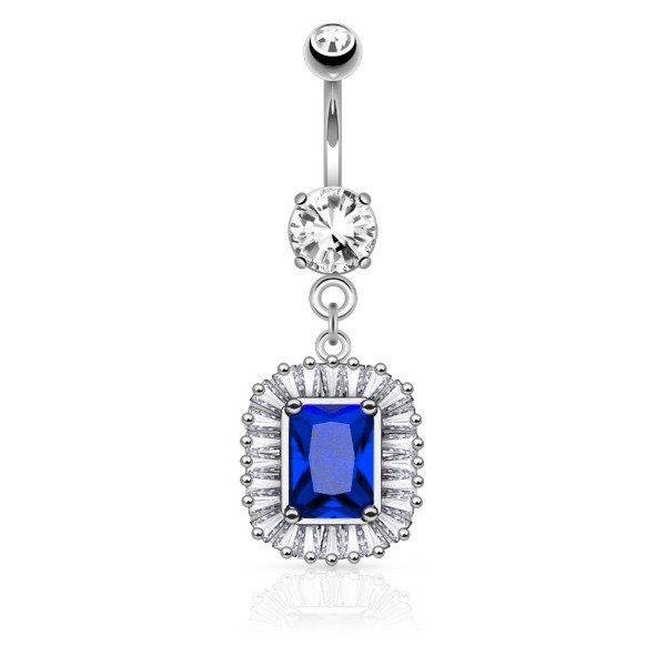 Producto - Piercing Ombligo Colgante Cristal Azul