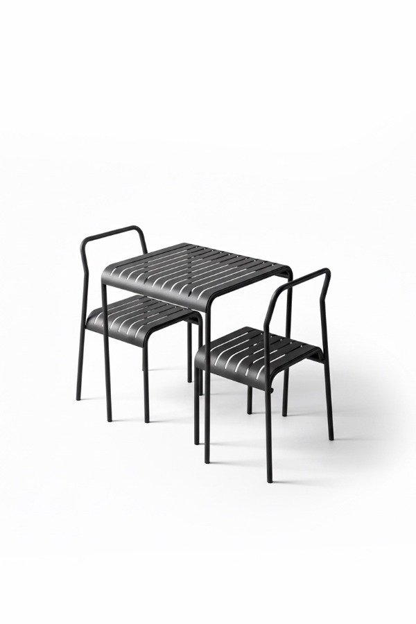 Producto - Mesa y Sillas  Natsu Negro