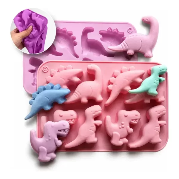 Producto - Molde Silicona Dinosaurios X8 Modelos Yesitos Velas Jabones - 0