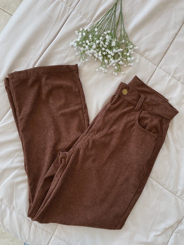 Producto - Pantalon corderoy chocolate