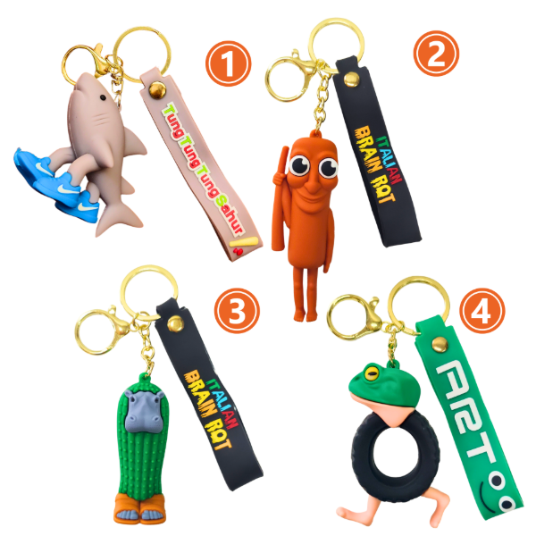 Producto - Llaveros De Goma BRAINROT ITALIANO