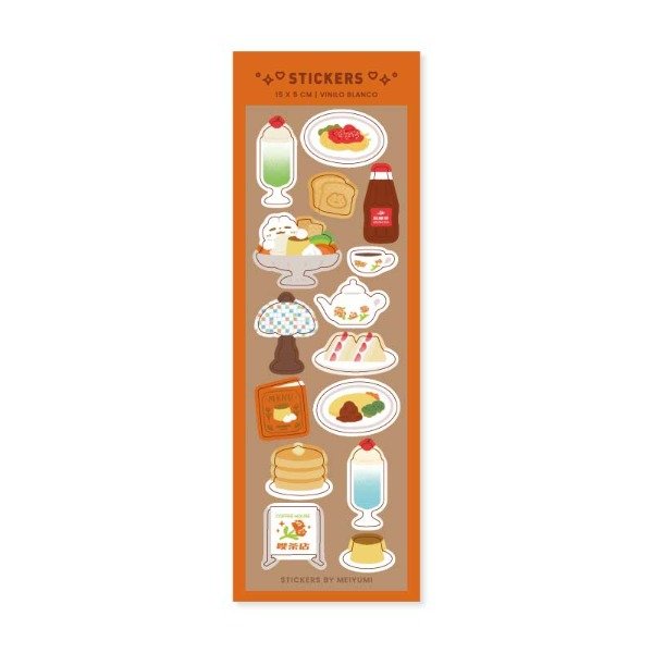 Producto - Plancha de stickers "Kissaten"