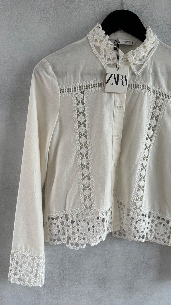 Producto - Camisa combinada crochet Zara - 5
